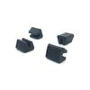 Mancha de fábrica: 4mm preto e branco tubo de aço cartão de abertura da almofada do pé, banco de cadeira em forma de U, almofada de pé de aço inoxidável tampa do pé perna horizontal
