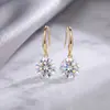 Europa América Japão Coreia Venda Quente Ganchos de Orelha Brincos Simples de Zircônia Multicor Estilo Coreano Brincos Longos Pendentes Doces Acessórios de Orelha Atacado