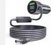 El Más Vendido Transfronterizo de Amazon Pantalla Digital Tres en Uno Cuarta Generación Mini 30V CC Cable de Alimentación Impermeable para Coche Cargador de Coche