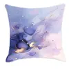 Funda de almohada de mármol morado de ensueño transfronteriza, funda de almohada de cintura para sofá, decoración de dormitorio y oficina en casa