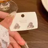 Pendientes Cuadrados de Diamante Morado Brillante Estilo Coreano para Mujer Dulces Elegantes de Gama Alta Nueva Llegada Pendientes de Nicho Versátiles Pendientes de Celebridad de Internet