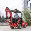 Suministro en stock excavadora cargadora de dos cabezas ocupada Cargadora frontal con ruedas retroexcavadora trasera máquina integrada Excavadora cargadora de ingeniería pequeña