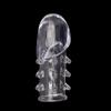 Capucha de Glande Simulada con Espinas, Partículas Grandes, Condón Diente de Lobo, Set para Engrosamiento y Alargamiento del Pene, Juguete Sexual Adulto Desgastrable Invisible