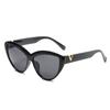 Gafas de Sol Vintage Ojo de Gato con Montura Grande 2021 Gafas de Moda Europeas y Americanas en Forma de V Accesorios de Metal PC para Hombre Gafas de Sol Degradadas