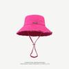 Ins Chapéu de Pescador Vintage com Acabamento Estilo Japonês Feminino para Viagem de Primavera e Verão Chapéu de Sol Moda Coreana Chapéu Bacia Rosa para Casal