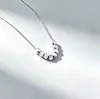 Collar de plata roto, accesorios para mujer, cadena de clavícula bañada en plata y cobre de alta gama, venta en vivo, collar con colgante para novia