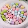 14mm Campana Redonda para Mascota de Colores Caramelo Pintada en Spray Llavero de Cuentas Hecho a Mano DIY Colgante Accesorio Piezas Pequeñas
