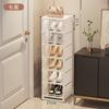 Zapatero sencillo para el hogar, puerta de entrada, multicapa, ahorrador de espacio, pequeño y estrecho, armario para zapatos, almacenamiento para dormitorio, estante de almacenamiento con huecos, caja de zapatos