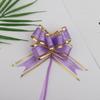 Directo de fábrica 50# lazo grande de hilo de nieve para árbol, flor de mano con cinta, embalaje de regalo de Navidad, flor de corteza