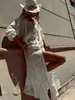 Vestido Transfronterizo Estilo Europeo y Americano Verano 2026 Nuevo Holgado Perezoso de Botones Sencillos con Volantes Bordado Hueco