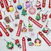 Llavero Navideño Transfronterizo Colgante de Muñeco de Papá Noel Muñeco de Nieve Decoración de Árbol de Navidad Lindo Colgante Pequeño para Mochila Escolar
