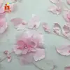 Todo hecho a mano tridimensional DIY posicionamiento de cuentas de grapa bordado en tela punto de malla tela de bordado láser