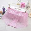 Cueca boxer feminina sexy de renda com cintura média e abertura na virilha, de algodão, Amazon