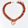 Collar con colgante de corazón grande de resina de color degradado contrastante, dulce, lindo y colorido, para mujer, de Amazon, transfronterizo
