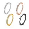 Novo anel de nariz de aço inoxidável Amazon anel de nariz de diamante cobre anel sem costura anel multifuncional brincos joias