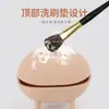 Estante de Almacenamiento Portátil a Prueba de Polvo para Esponjas de Maquillaje, Almacenamiento de Silicona para Herramientas de Belleza y Polveras, Caja de Almacenamiento Transpirable para Algodones de Maquillaje Secos y Húmedos