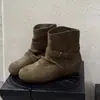 Botines de punta redonda para otoño e invierno, estilo Birkenstock, 2026, con hebilla de cinturón y tacón oculto, nueva colección 2026 para mujer, estilo retro, con detalles plisados