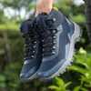 Sapatos de caminhada masculinos transfronteiriços, nova coleção outono/inverno 2025, estilo esportivo, antiderrapantes, absorventes de choque, de cano alto, sapatos casuais de caminhada para atividades ao ar livre femininos, masculinos