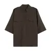 Camisa de Manga Corta Elegante para Mujer Estilo Europeo Transfronterizo 2026 Nueva Moda Decoración de Bolsillo con Solapa Wholesale 4786038