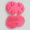 Estropajo de Silicona Popular de Doble Cara Transfronterizo con Ventosa, Almohadilla Limpiadora de Brochas de Maquillaje, Herramienta de Belleza, Almohadilla Limpiadora de Esponjas de Belleza