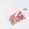 Acessórios de Broche Simples com Pino Plano de Metal Galvanizado Multiespecificação Transfronteiriços em Prata e Ouro com Furos, Embalados em Caixa