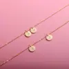Collar Inicial de Producto Nuevo Europeo y Americano Transfronterizo Colgante Redondo Cadena para la Clavícula Moda Versátil Joyería de Fiesta Navideña Regalo