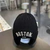 Gorro Infantil para Niños, Estilo Coreano Otoño e Invierno, Gorro de Punto con Protección para las Orejas y Bordado de Letras, Gorro Cálido de Punto para Bebés Niñas, Versátil