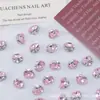 Base sin costuras sin fondo 6*8 Huevo de Paloma Rosa Rosa Apilado Diamante Transparente Iluminador DIY Uñas de Lujo Ligero Bola de Diamante