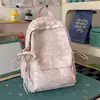 Mochila cielo estrellado azul brumoso suave, estilo coreano suave y linda, con un ambiente dulce y encantador, perfecta para salidas y sesiones de fotos