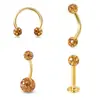 Amazon Acero Inoxidable Galvanizado de Moda Combinación de Barras Multicolor Joyería para Piercing Corporal Studs para Labios Studs para Cejas Studs para Ombligo Anillos para Nariz