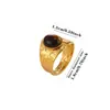 Anel de pedra olho de tigre mais vendido internacionalmente, anel aberto irregular martelado com franja vintage e sol, luxo leve e elegante, disponível para dropshipping