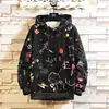 Moletom com Capuz Masculino Outono e Inverno 2021 Estilo Coreano Moletom com Cordão Masculino Jovem Solto Casual Moletom Masculino Fino Mais Veludo