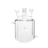 Reactor de Vidrio con Camisa de Doble Pared con Uno, Tres o Cuatro Puertos, Matraz de Reacción Engrosado 50/100/250ml