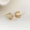 Pendientes de Espiga de Trigo con Circonita Estilo Lujo Ligero Aguja de Plata Moda para Viajar Pendientes de Gama Alta Diseño de Nicho Pendientes para Cena para Mujer