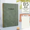 Caderno com Espiral, Capa de Couro Texturizado Vintage, Fechamento com Tira, Caderno Portátil para Anotações de Reunião de Escritório