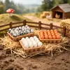 Popular Transfronterizo Miniatura Juguete Cartón de Huevos Modelo Casa de Muñecas Decoración de Casa de Muñecas Bandeja de Huevos de Resina Artificial