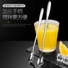 Cuchara de acero inoxidable con mango largo, cuchara para mezclar, cuchara para postre, helado, cuchara para café, logotipo creativo chapado en oro.