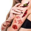 Calcomanías de Tatuaje de Cicatrices de Terror para Halloween de Venta Caliente, Calcomanías Divertidas para la Cara, Maquillaje de Boca con Cicatriz, Calcomanías de Tatuaje Impermeables