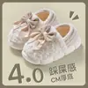 Pantuflas de Algodón para Mujer Invierno 2026 Estilo Nuevo para Interiores Hogar Antideslizantes Suela Gruesa Felpa Cálida Talón Cerrado Zapatos Postparto Se Pueden Usar Afuera