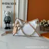 2025 Bolso Tote Nuevo Bolso Cruzado Bolso de Hombro Cuero Murakami Takashi Blanco Tricolor Moda Bolso de Comercio Exterior