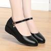 Zapatos de Mamá, Zapatos Individuales, Zapatos Planos de Cuero Suave para Mujeres de Mediana Edad, Zapatos Casuales Versátiles de Otoño, Zapatos de Cuero con Hebilla Slip-On para Mujer de Primavera y Otoño