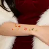 Adesivo de Tatuagem Caricatura de Natal Estampado a Quente Rena Floco de Neve Homens Mulheres Festa Performance Duradouro À Prova D'água Maquiagem Facial Braço