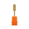 Cabeça Polidora de Manicure Banhada a Ouro Remoção de Unha Polimento Cilíndrico Único Cabeça Polidora de Aço de Tungstênio Dourado Ferramenta de Manicure Cabeça Polidora
