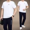 Camiseta de manga curta de verão 2023 para homens de meia-idade e idosos, conjunto esportivo casual masculino, negócios, manga curta, absorvente de suor, pai, ao ar livre