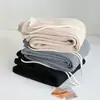 Pantalones de pierna ancha de patchwork con sentido del diseño más terciopelo para mujer, otoño e invierno, holgados, adelgazantes, casuales, versátiles, engrosados, cálidos, de pierna recta