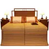 Esterilla de Bambú Verano Esterilla de Seda de Hielo Dormitorio Estudiantil Esterilla Individual de Paja Verano Plegable Doble Uso Invierno y Verano Doble Cara