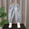 1542 Pantalones Deportivos Rectos para Niños Primavera y Otoño 2026 Nuevos Elegantes Pantalones Deportivos Infantiles de Moda Casual Largos para Niños