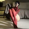 Medias sexys de encaje con liguero, lencería de una pieza, medias negras y blancas, pantimedias para la noche sin quitar, medias largas