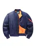 Chaqueta de Piloto para Hombre, Abrigo de Algodón Engrosado y Cálido con Cuello de Béisbol, Chaqueta de Vuelo Casual Americana para Otoño e Invierno
