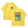 Venda Quente Transfronteiriça Primavera e Verão Novo Estilo Japonês Fresco Tendência Marca Estampada Gola Redonda Manga Curta Casal Estudante Camiseta Top Unissex